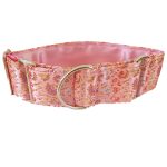 Halsband martingale: rosa Muster (Brokat)